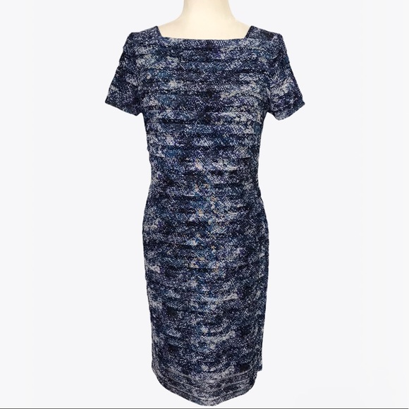 Adrianna Papell Ruffle Sheath Women’s Midi Dress - 6/8 - Picture 9 of 17